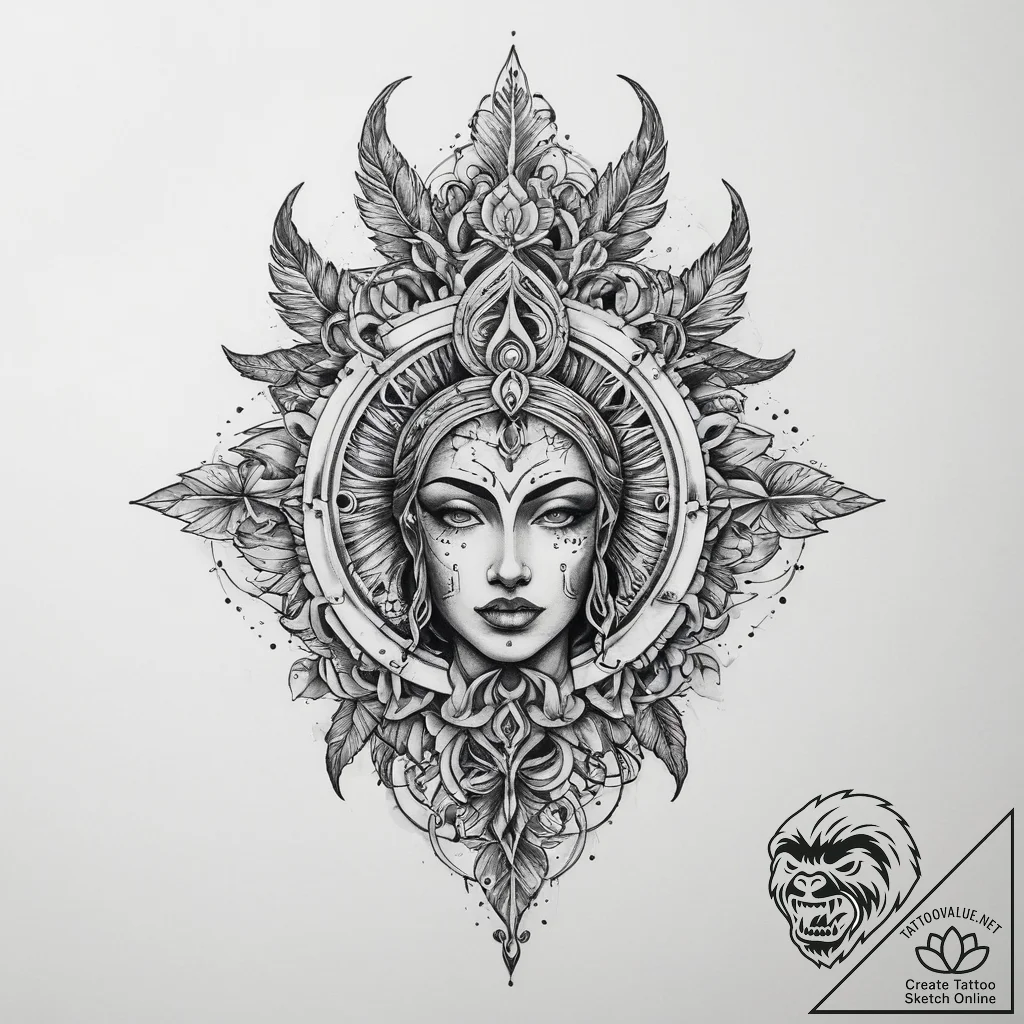Tattoo sketch sacred wood - tattoo sketch (№1759943744_0, 08.10.2025 17:15) — tattoovalue.net