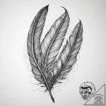 Tattoo sketch перо с птицами, tattoo line art… – tattoo sketch (№1759943960_0, 08.10.2025 17:19) — tattoovalue.net