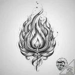 Tattoo sketch flame – tattoo sketch (№1759945043_0, 08.10.2025 17:37) — tattoovalue.net