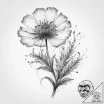 Tattoo sketch sundew flower, ink illustration… – tattoo sketch (№1759946345_0, 08.10.2025 17:59) — tattoovalue.net