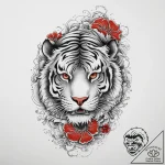 Tattoo sketch old school тигр, tattoo line ar… – tattoo sketch (№1759946994_0, 08.10.2025 18:09) — tattoovalue.net