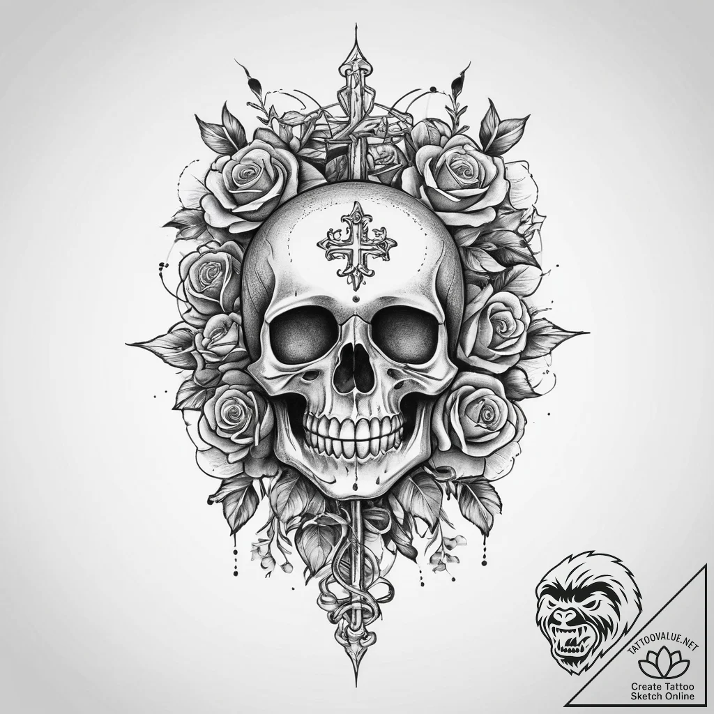 Tattoo sketch vine with a quote, artistic tat... - tattoo sketch (№1759947454_0, 08.10.2025 18:17) — tattoovalue.net