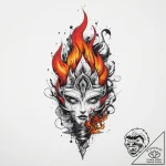 Tattoo sketch spiritual fire, concept art for… – tattoo sketch (№1759949192_0, 08.10.2025 18:46) — tattoovalue.net