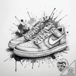Tattoo sketch sneakers with a quote, ink illu… – tattoo sketch (№1759949408_0, 08.10.2025 18:50) — tattoovalue.net