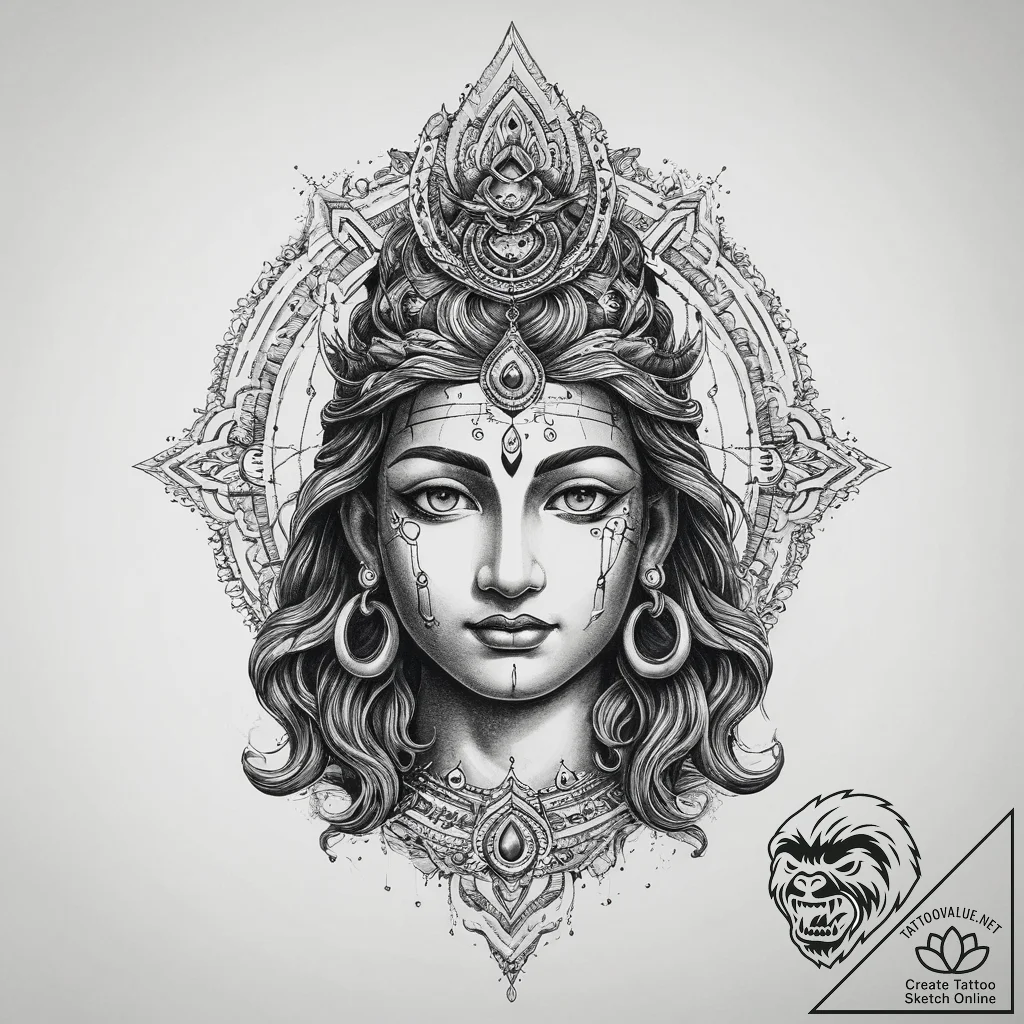Tattoo sketch lord shiva's third eye, artisti... - tattoo sketch (№1759950489_0, 08.10.2025 19:08) — tattoovalue.net