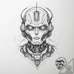 Tattoo sketch sci-fi robot, artistic tattoo s… – tattoo sketch (№1759950922_0, 08.10.2025 19:15) — tattoovalue.net
