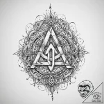 Tattoo sketch dagaz rune with a sunrise, tatt… – tattoo sketch (№1759952681_0, 08.10.2025 19:44) — tattoovalue.net