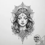 Tattoo sketch holy beginning – tattoo sketch (№1759952896_0, 08.10.2025 19:48) — tattoovalue.net