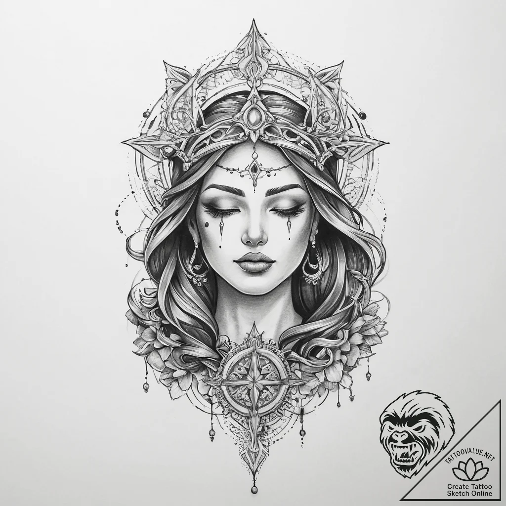 Tattoo sketch holy beginning - tattoo sketch (№1759952896_0, 08.10.2025 19:48) — tattoovalue.net