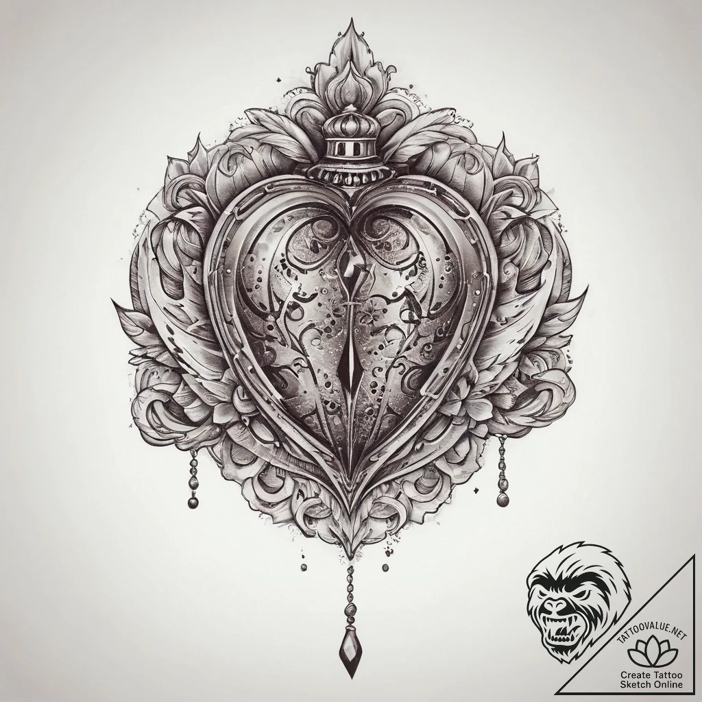 Tattoo sketch locket tattoo, tattoo drawing o... - tattoo sketch (№1759953762_0, 08.10.2025 20:02) — tattoovalue.net