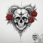 Tattoo sketch watercolor сердце, ink illustra… – tattoo sketch (№1759953979_0, 08.10.2025 20:06) — tattoovalue.net