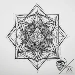 Tattoo sketch metatron’s cube with geometric… – tattoo sketch (№1759954413_0, 08.10.2025 20:13) — tattoovalue.net
