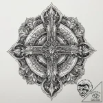 Tattoo sketch cosmic land, ink illustration f… – tattoo sketch (№1759954630_0, 08.10.2025 20:17) — tattoovalue.net