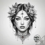Tattoo sketch ruby – tattoo sketch (№1759956373_0, 08.10.2025 20:46) — tattoovalue.net