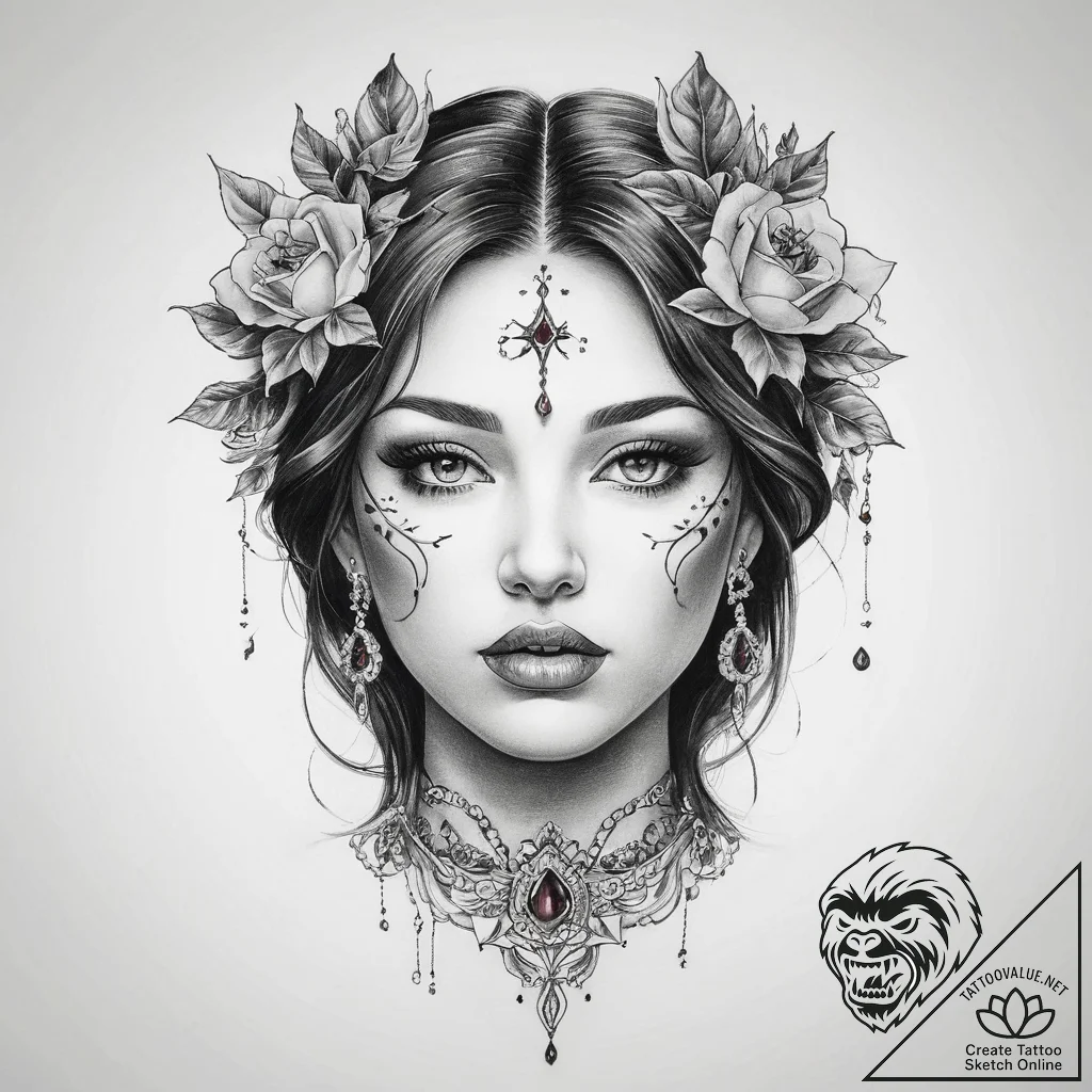 Tattoo sketch ruby - tattoo sketch (№1759956373_0, 08.10.2025 20:46) — tattoovalue.net