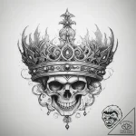 Tattoo sketch lich’s crown – tattoo sketch (№1759957457_0, 08.10.2025 21:04) — tattoovalue.net