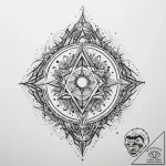 Tattoo sketch cosmic lore, tattoo line art, b… – tattoo sketch (№1759957889_0, 08.10.2025 21:11) — tattoovalue.net
