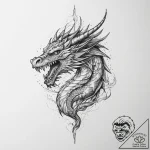 Tattoo sketch узор в виде дракона и молнии, t… – tattoo sketch (№1759958753_0, 08.10.2025 21:25) — tattoovalue.net