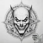 Tattoo sketch batman: the animated series jok… – tattoo sketch (№1759959406_0, 08.10.2025 21:36) — tattoovalue.net