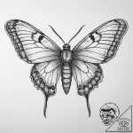 Tattoo sketch royal walnut moth, tattoo drawi… – tattoo sketch (№1759959838_0, 08.10.2025 21:43) — tattoovalue.net