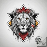 Tattoo sketch star of david with a lion of ju… – tattoo sketch (№1759960712_0, 08.10.2025 21:58) — tattoovalue.net