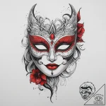 Tattoo sketch masquerade mask, tattoo flash s… – tattoo sketch (№1759962010_0, 08.10.2025 22:20) — tattoovalue.net