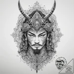 Tattoo sketch узор в виде самурая, tattoo lin… – tattoo sketch (№1759963309_0, 08.10.2025 22:41) — tattoovalue.net