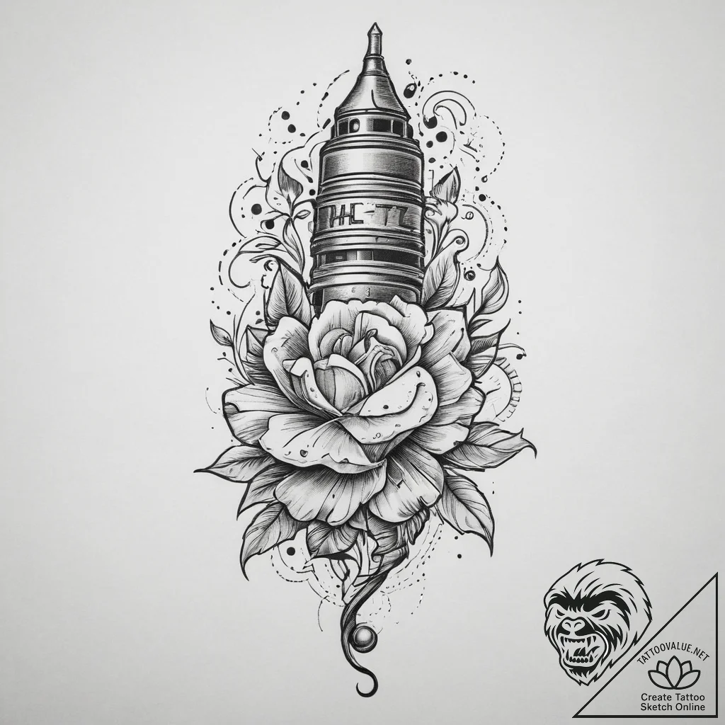 Tattoo sketch road, tattoo drawing outline, m... - tattoo sketch (№1759963528_0, 08.10.2025 22:45) — tattoovalue.net