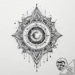 Tattoo sketch cosmic existence, tattoo line a… – tattoo sketch (№1759963744_0, 08.10.2025 22:49) — tattoovalue.net