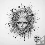 Tattoo sketch artist paint splatters – tattoo sketch (№1759964611_0, 08.10.2025 23:03) — tattoovalue.net