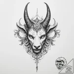 Tattoo sketch tiefling horns, tattoo flash sh… – tattoo sketch (№1759964828_0, 08.10.2025 23:07) — tattoovalue.net
