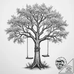 Tattoo sketch oak tree with a swing, tattoo f… – tattoo sketch (№1759965052_0, 08.10.2025 23:10) — tattoovalue.net