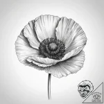 Tattoo sketch poppy – tattoo sketch (№1759966779_0, 08.10.2025 23:39) — tattoovalue.net