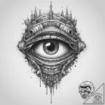 Tattoo sketch robot eye, concept art for tatt… – tattoo sketch (№1759966994_0, 08.10.2025 23:43) — tattoovalue.net