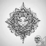 Tattoo sketch cosmic spring, ink illustration… – tattoo sketch (№1759968289_0, 09.10.2025 00:04) — tattoovalue.net