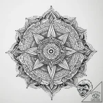 Tattoo sketch mandala with sacred symbols, ta… – tattoo sketch (№1759969800_0, 09.10.2025 00:30) — tattoovalue.net