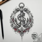 Tattoo sketch anchor, tattoo line art, muted… – tattoo sketch (№1759970018_0, 09.10.2025 00:33) — tattoovalue.net
