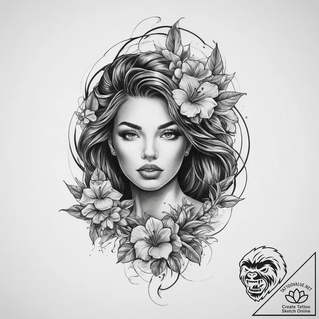 Tattoo sketch oasis, tattoo drawing outline,... - tattoo sketch (№1759970238_0, 09.10.2025 00:37) — tattoovalue.net