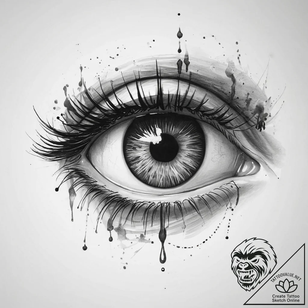 Tattoo sketch узор вокруг глаза - tattoo sketch (№1759971750_0, 09.10.2025 01:02) — tattoovalue.net
