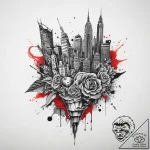Tattoo sketch city, tattoo sketch design, bla… – tattoo sketch (№1759972404_0, 09.10.2025 01:13) — tattoovalue.net