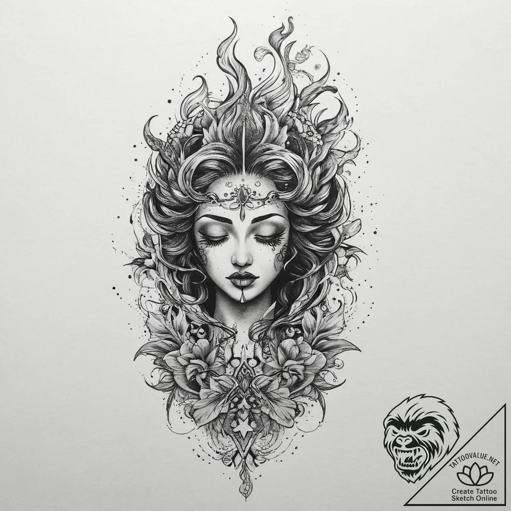 Tattoo sketch smoke, tattoo flash sheet desig... - tattoo sketch (№1759972837_0, 09.10.2025 01:20) — tattoovalue.net
