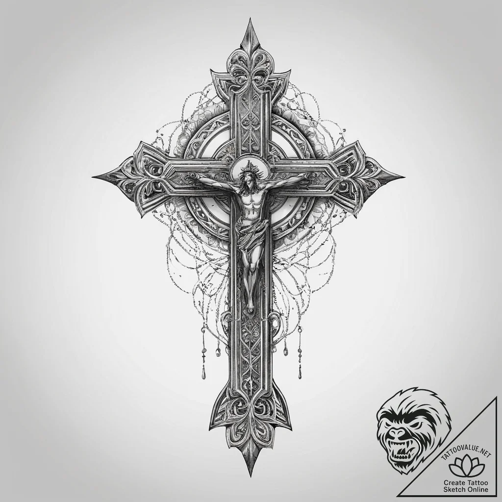 Tattoo sketch divine being, tattoo sketch des... - tattoo sketch (№1759974138_0, 09.10.2025 01:42) — tattoovalue.net