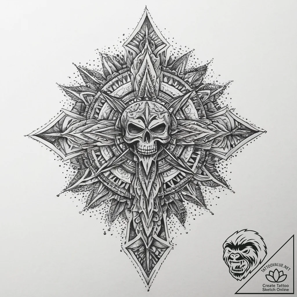Tattoo sketch chicano паутина, ink illustrati... - tattoo sketch (№1759975433_0, 09.10.2025 02:03) — tattoovalue.net