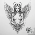 Tattoo sketch angel tattoo – tattoo sketch (№1759975865_0, 09.10.2025 02:11) — tattoovalue.net