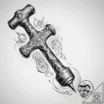 Tattoo sketch hammer tattoo – tattoo sketch (№1759976085_0, 09.10.2025 02:14) — tattoovalue.net