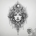 Tattoo sketch cosmic tale, tattoo sketch desi… – tattoo sketch (№1759976302_0, 09.10.2025 02:18) — tattoovalue.net