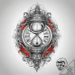 Tattoo sketch chislobog, the god of time, wit… – tattoo sketch (№1759976517_0, 09.10.2025 02:21) — tattoovalue.net