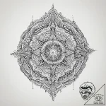 Tattoo sketch cosmic being, concept art for t… – tattoo sketch (№1759977812_0, 09.10.2025 02:43) — tattoovalue.net