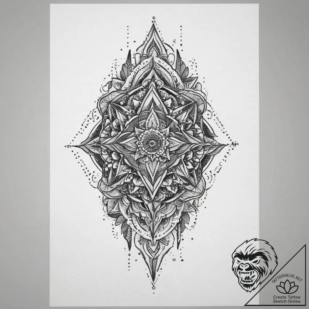 Tattoo sketch fine line design, tattoo sketch... - tattoo sketch (№1759978029_0, 09.10.2025 02:47) — tattoovalue.net