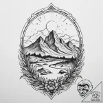 Tattoo sketch desert, tattoo drawing outline,… – tattoo sketch (№1759978461_0, 09.10.2025 02:54) — tattoovalue.net